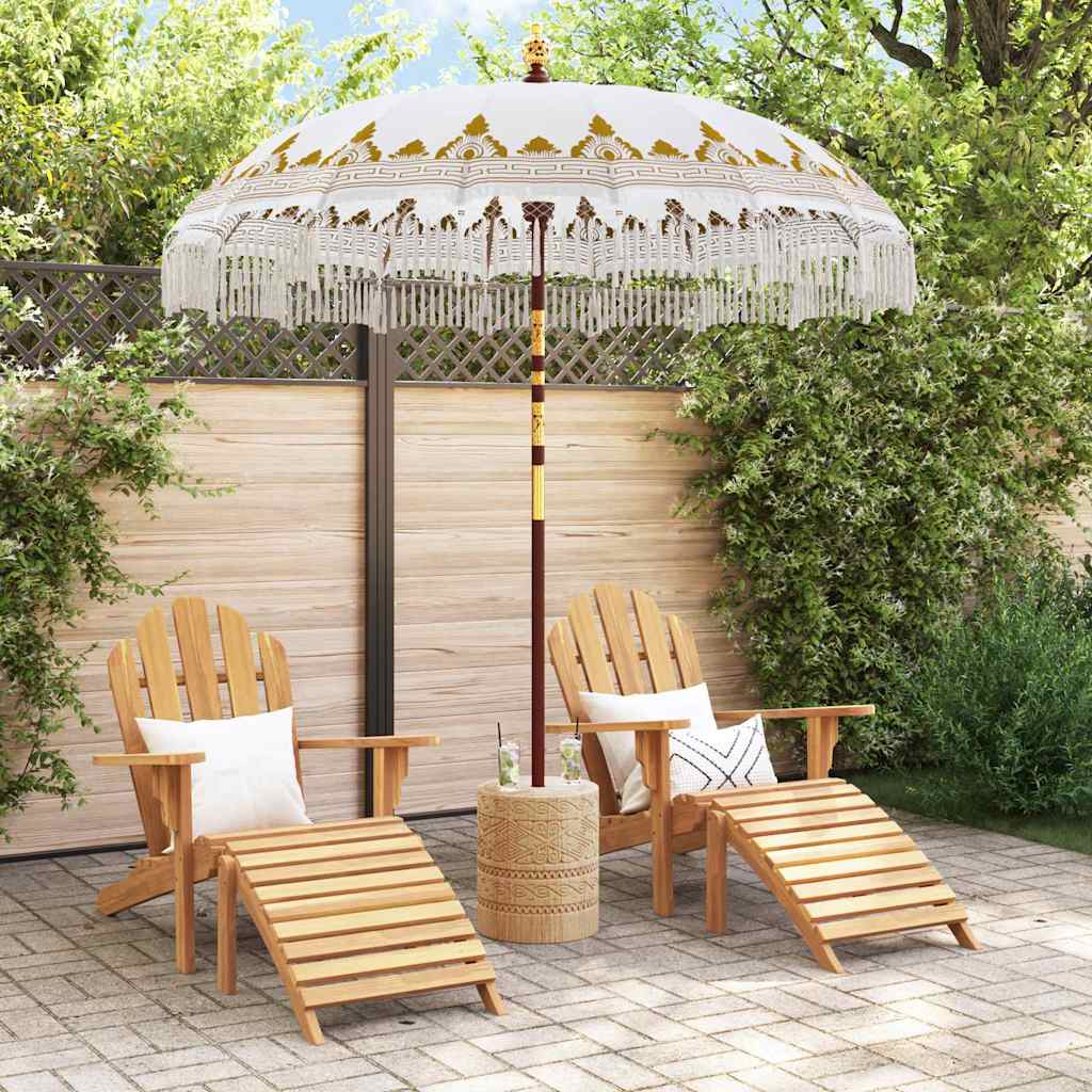 vidaXL Baliński Parasol z Bazą Kremowy 215 x 215 x 260 cm
