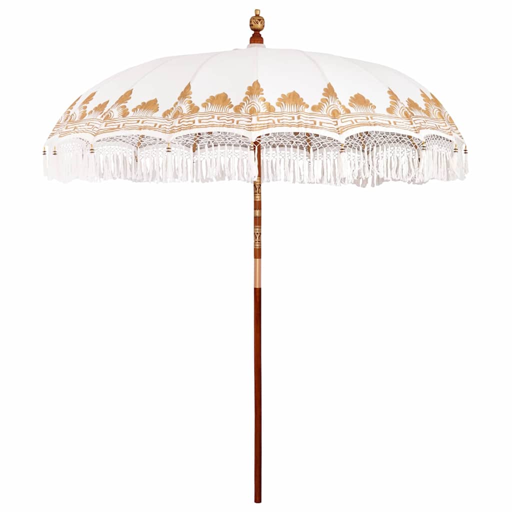 vidaXL Baliński Parasol z Bazą Kremowy 215 x 215 x 260 cm