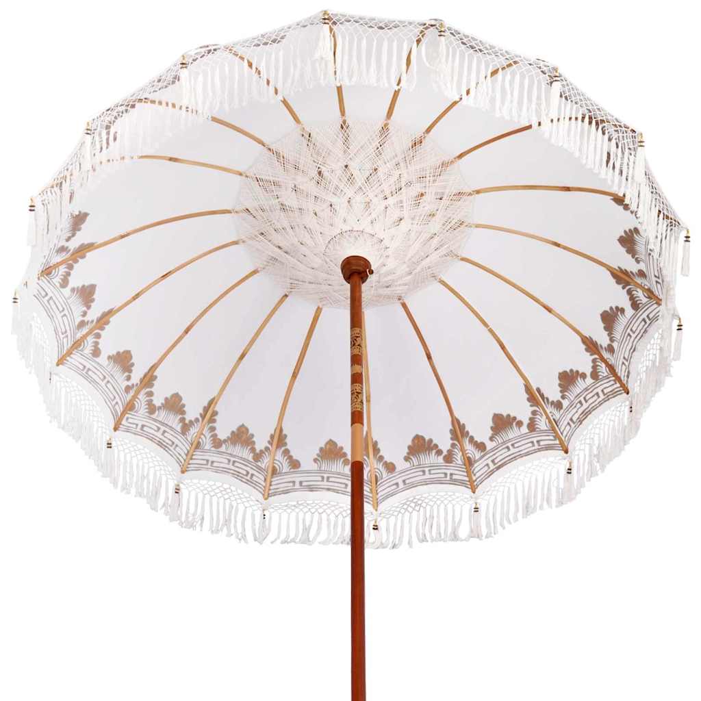 vidaXL Baliński Parasol z Bazą Kremowy 215 x 215 x 260 cm