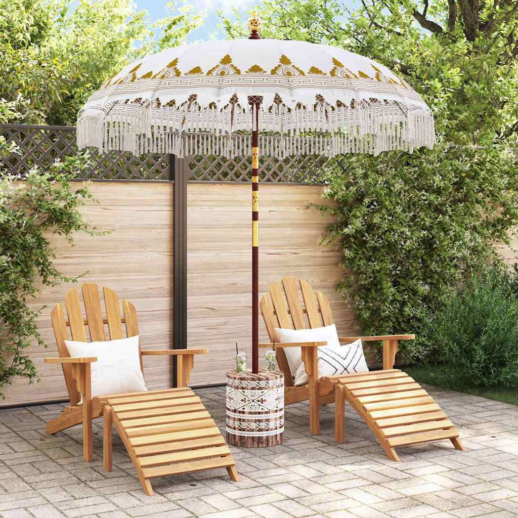 vidaXL Baliński Parasol z Bazą Kremowy 215 x 215 x 260 cm