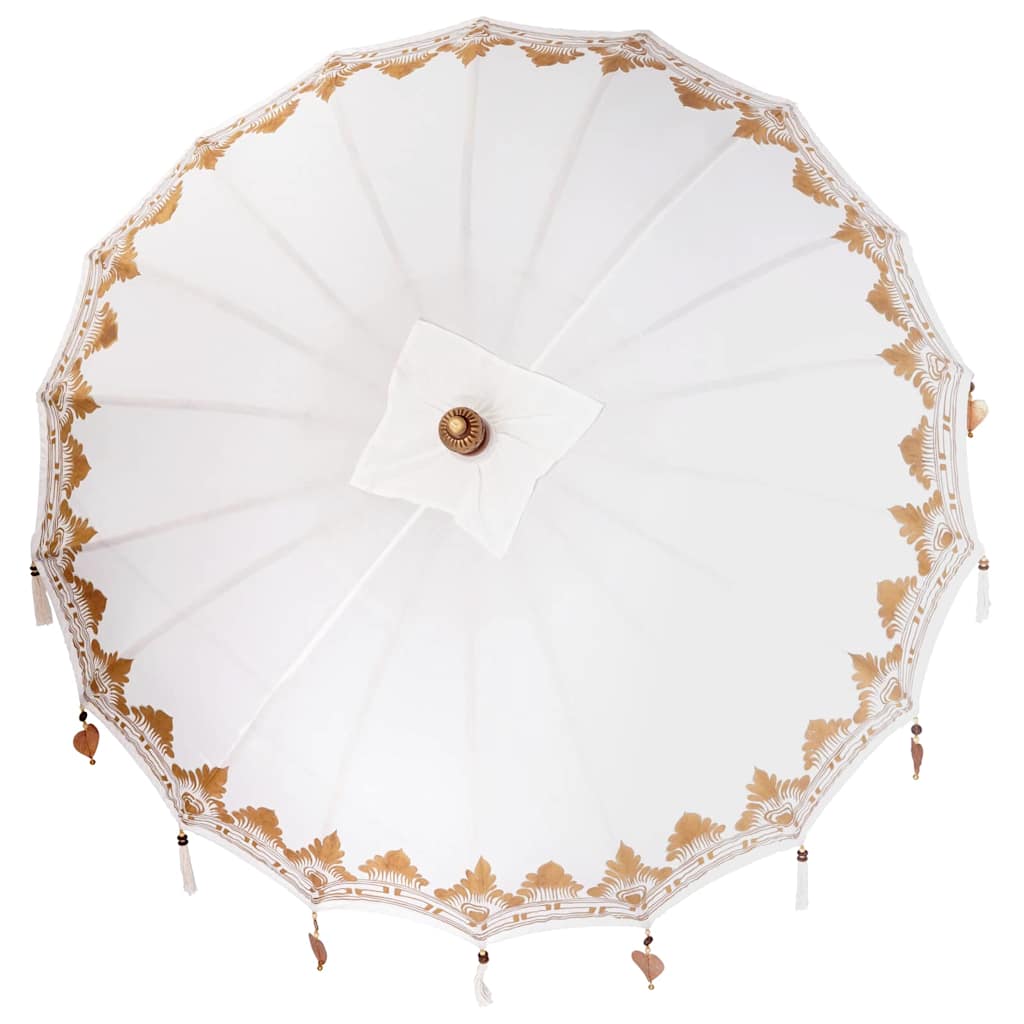 vidaXL Baliński Parasol z Bazą Kremowy 185 x 185 x 260 cm