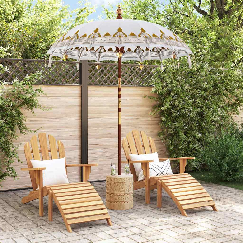 vidaXL Baliński Parasol z Bazą Kremowy 185 x 185 x 260 cm