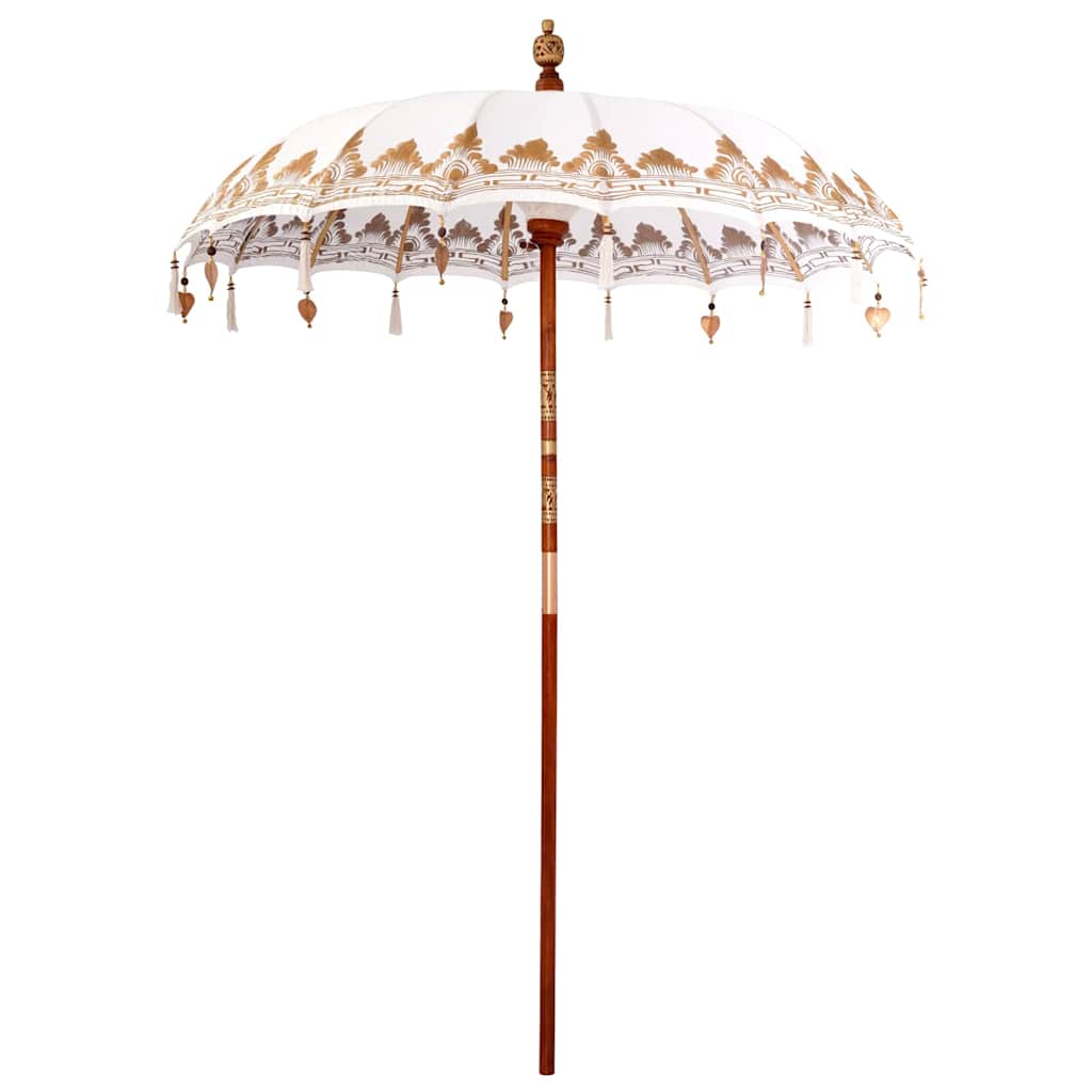 vidaXL Baliński Parasol z Bazą Kremowy 185 x 185 x 260 cm