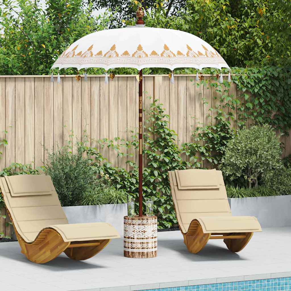 vidaXL Baliński Parasol z Bazą Kremowy 185 x 185 x 260 cm