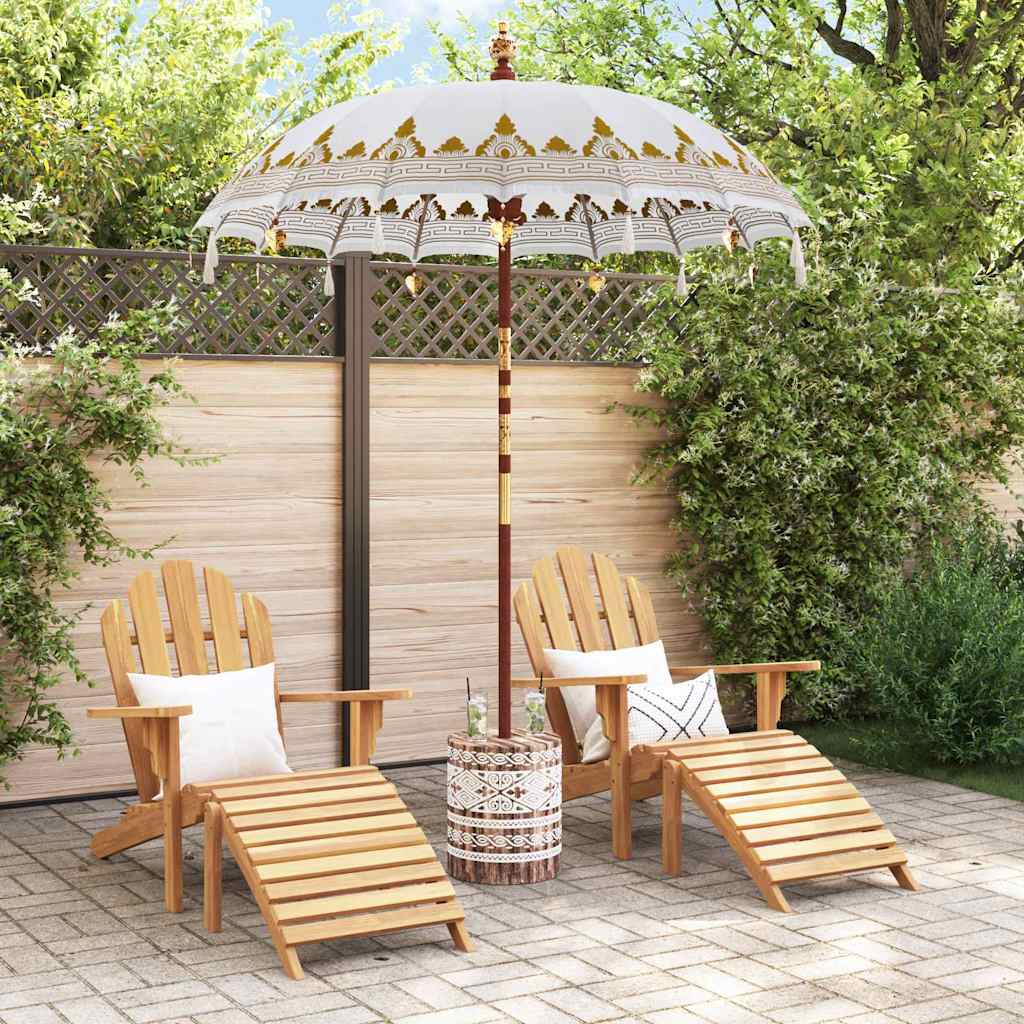 vidaXL Baliński Parasol z Bazą Kremowy 185 x 185 x 260 cm