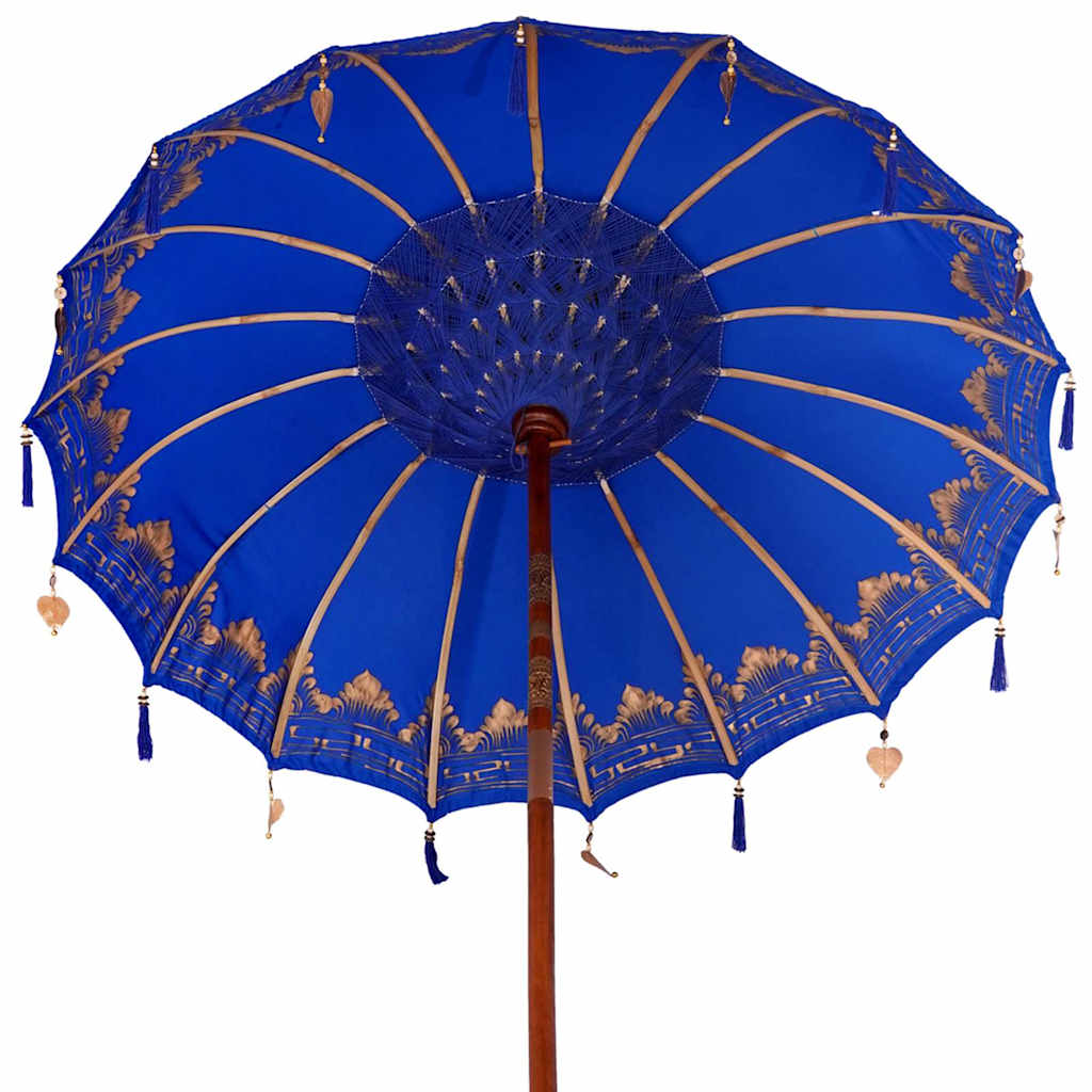 vidaXL Baliński Parasol z Bazą Niebieski 185 x 185 x 260 cm