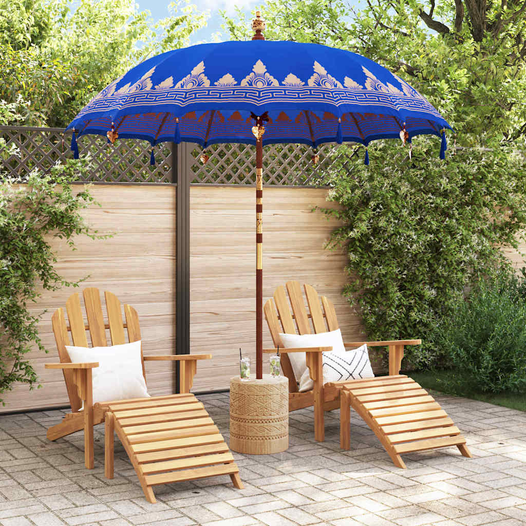 vidaXL Baliński Parasol z Bazą Niebieski 215 x 215 x 260 cm