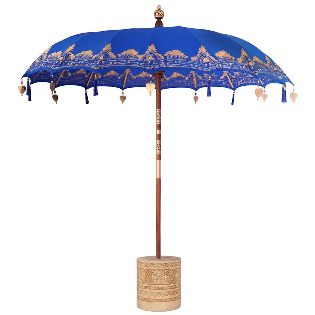 vidaXL Baliński Parasol z Bazą Niebieski 215 x 215 x 260 cm
