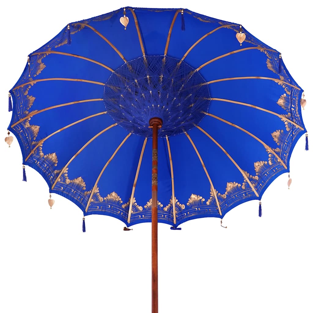 vidaXL Baliński Parasol z Bazą Niebieski 215 x 215 x 260 cm