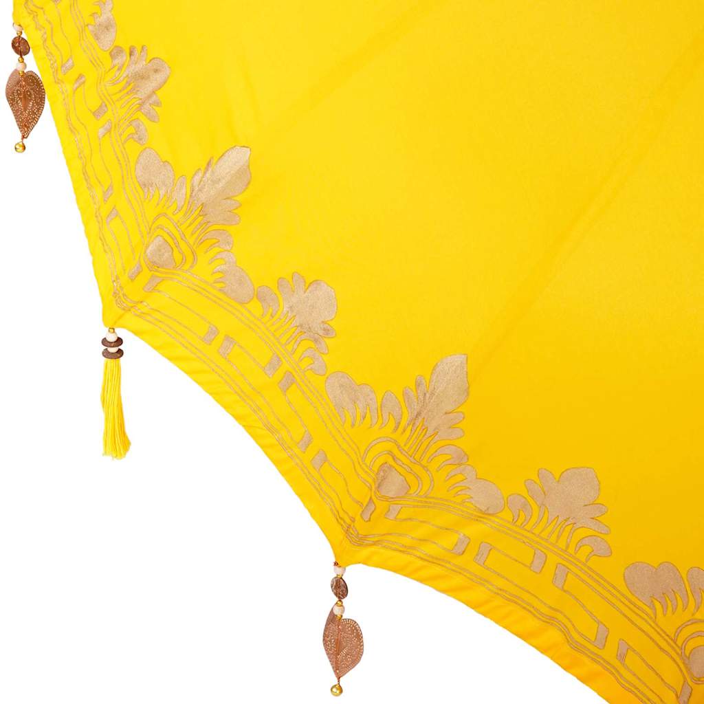 vidaXL Baliński Parasol z Bazą Żółty 185 x 185 x 260 cm