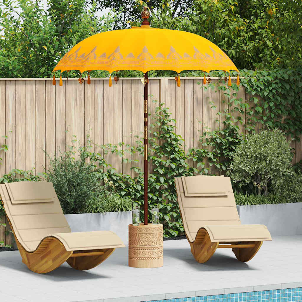 vidaXL Baliński Parasol z Bazą Żółty 185 x 185 x 260 cm