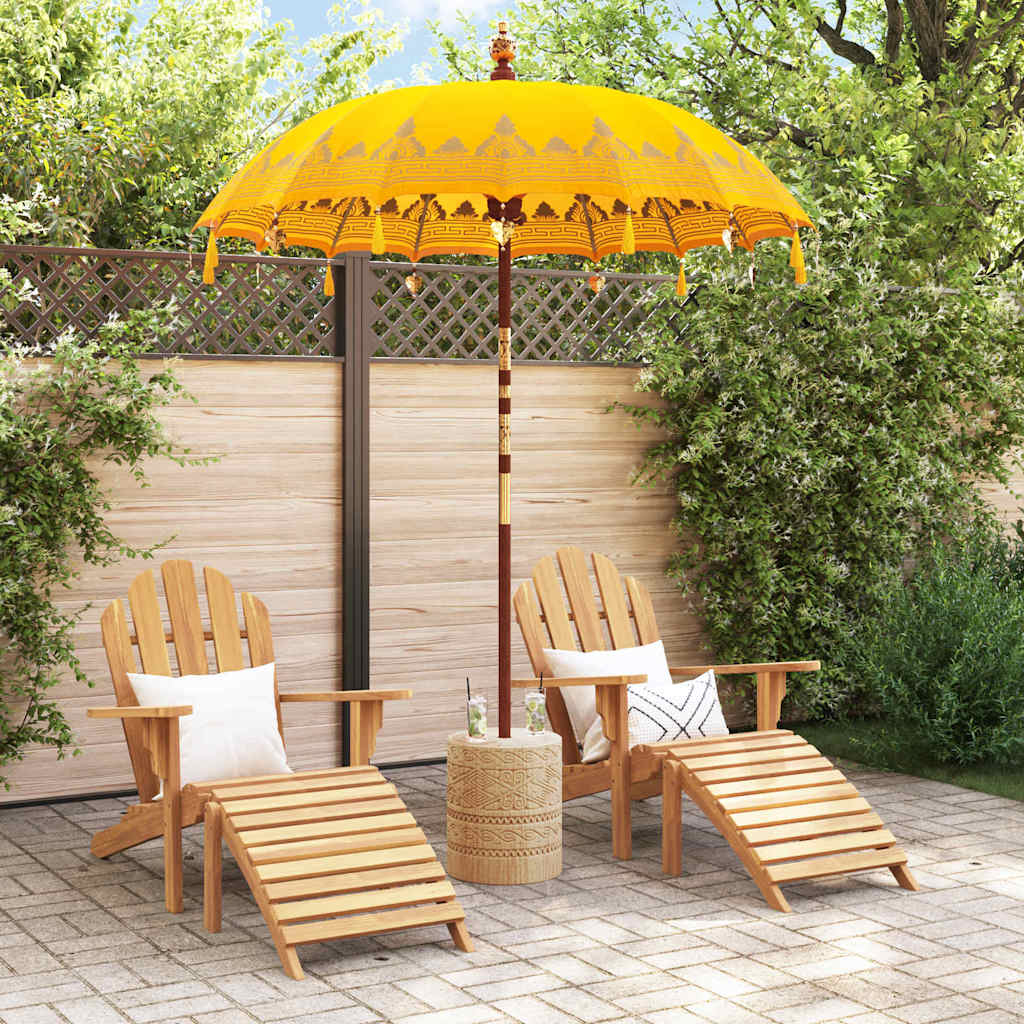 vidaXL Baliński Parasol z Bazą Żółty 185 x 185 x 260 cm