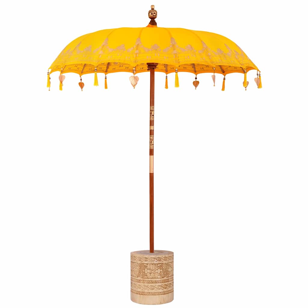 vidaXL Baliński Parasol z Bazą Żółty 185 x 185 x 260 cm