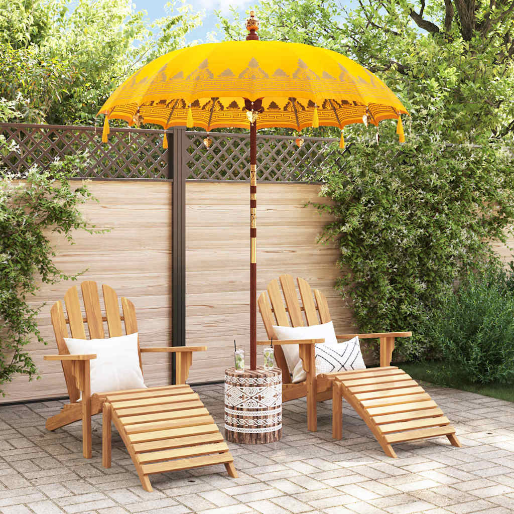vidaXL Baliński Parasol z Bazą Żółty 185 x 185 x 260 cm