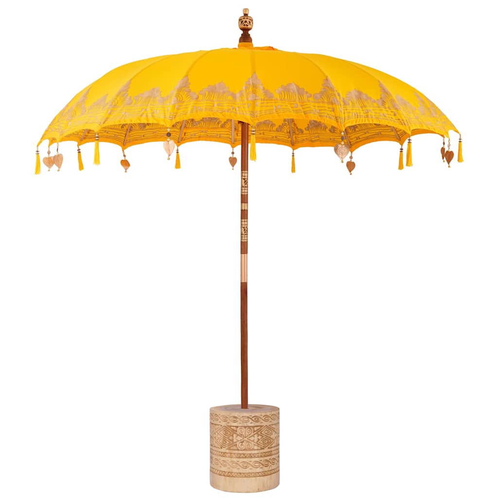 vidaXL Baliński Parasol z Bazą Żółty 215 x 215 x 260 cm