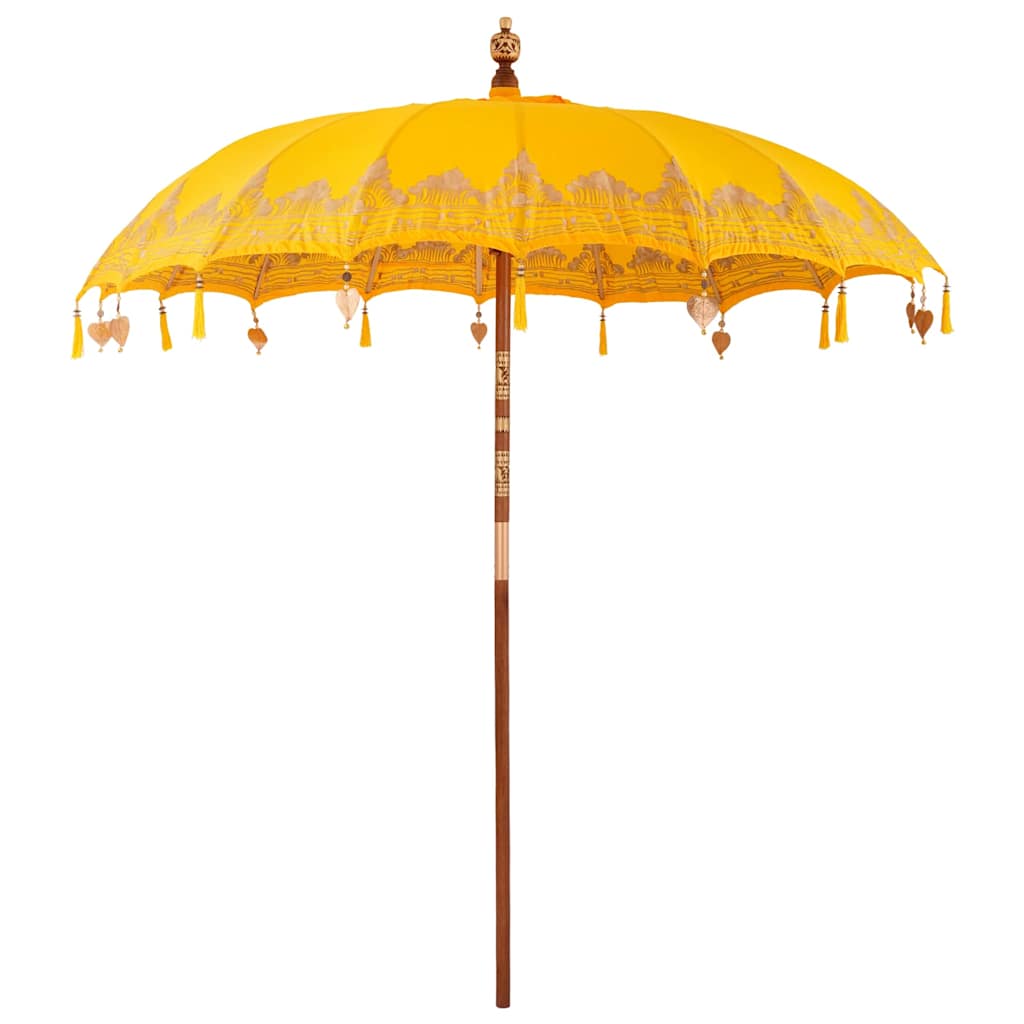 vidaXL Baliński Parasol z Bazą Żółty 215 x 215 x 260 cm