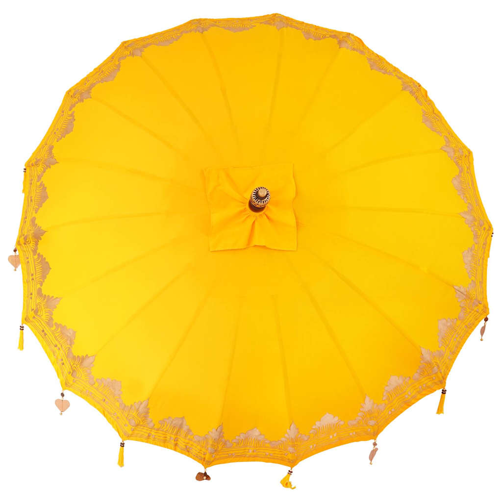 vidaXL Baliński Parasol z Bazą Żółty 215 x 215 x 260 cm