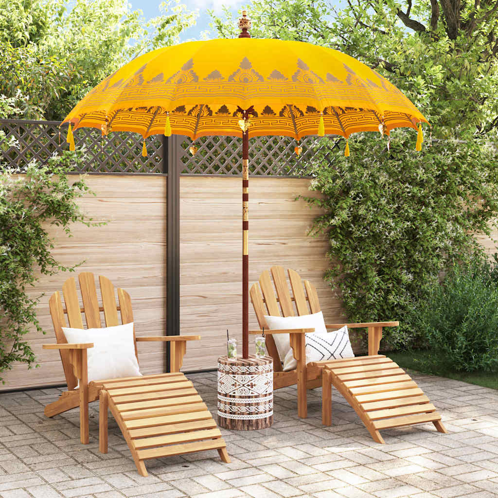 vidaXL Baliński Parasol z Bazą Żółty 215 x 215 x 260 cm