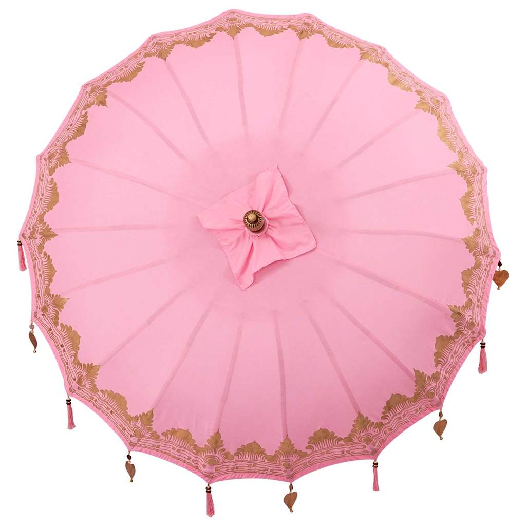 vidaXL Baliński Parasol z Bazą Różowy 185 x 185 x 260 cm