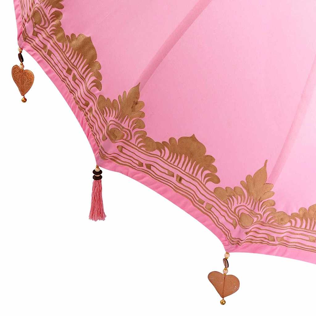 vidaXL Baliński Parasol z Bazą Różowy 215 x 215 x 260 cm