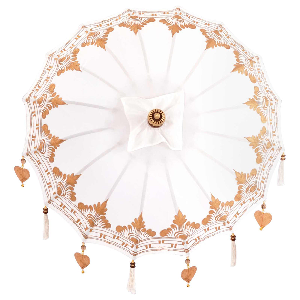 vidaXL Baliński Parasol z Bazą Kremowy 95 x 95 x 260 cm