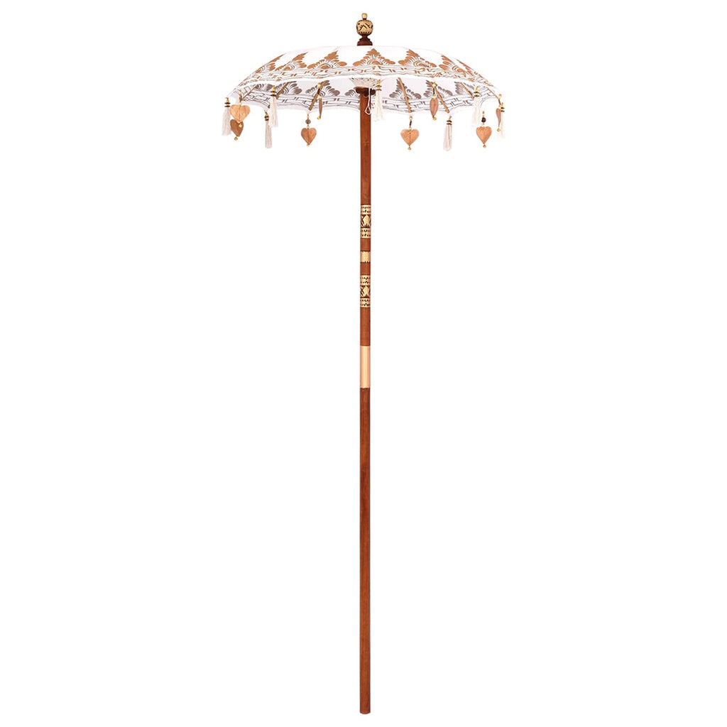 vidaXL Baliński Parasol z Bazą Kremowy 95 x 95 x 260 cm