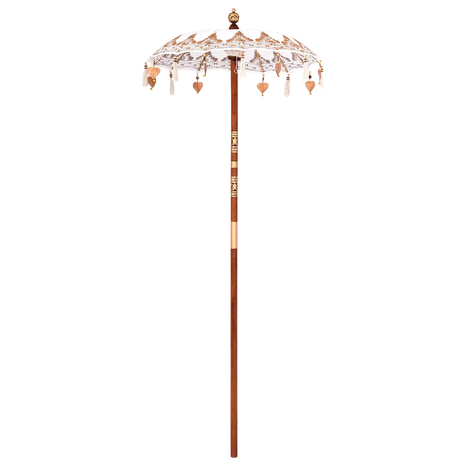 vidaXL Baliński Parasol z Bazą Kremowy 95 x 95 x 260 cm