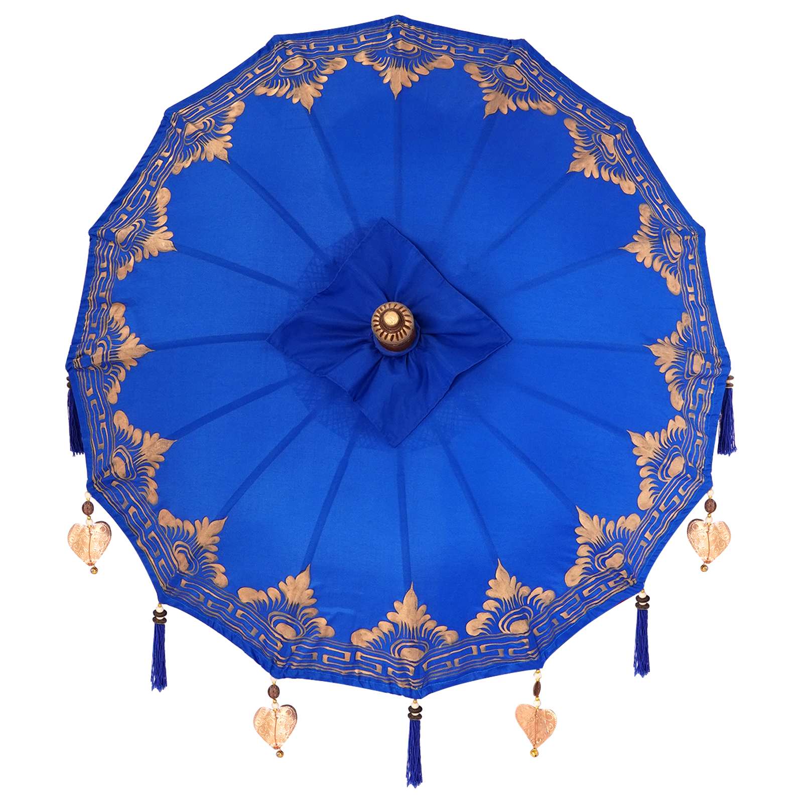 vidaXL Baliński Parasol z Bazą Niebieski 95 x 95 x 260 cm