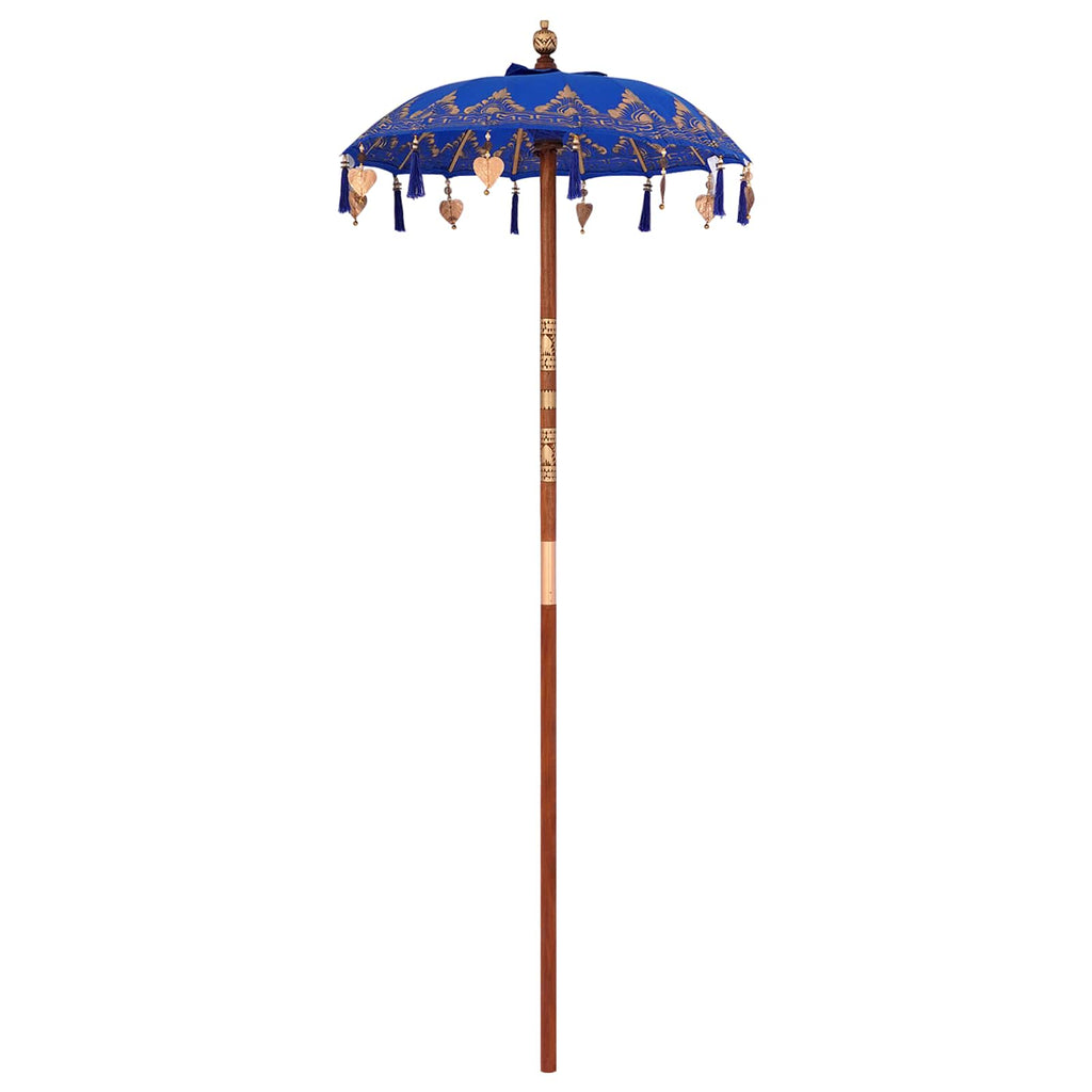 vidaXL Baliński Parasol z Bazą Niebieski 95 x 95 x 260 cm