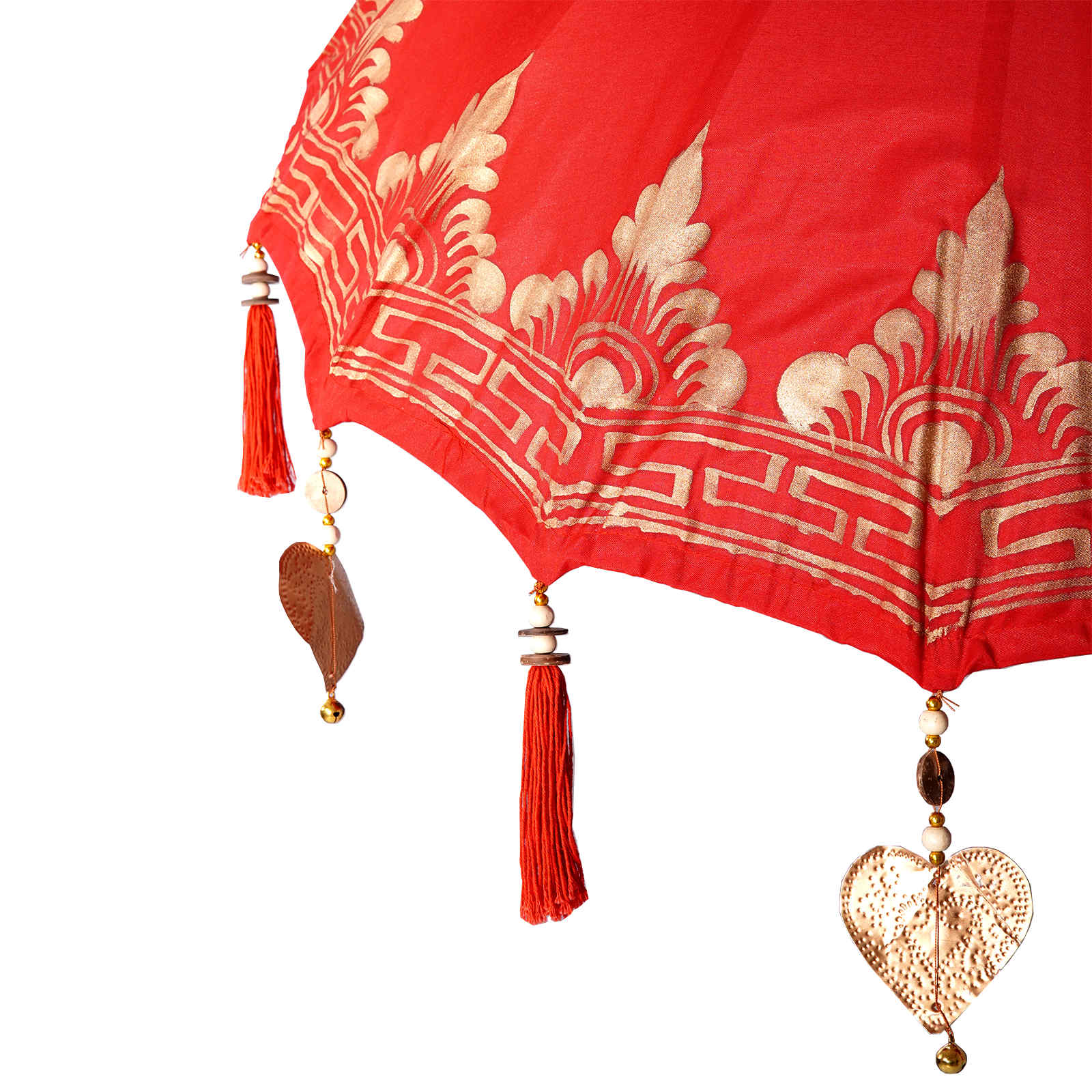 vidaXL Baliński Parasol z Bazą Czerwony 95 x 95 x 260 cm
