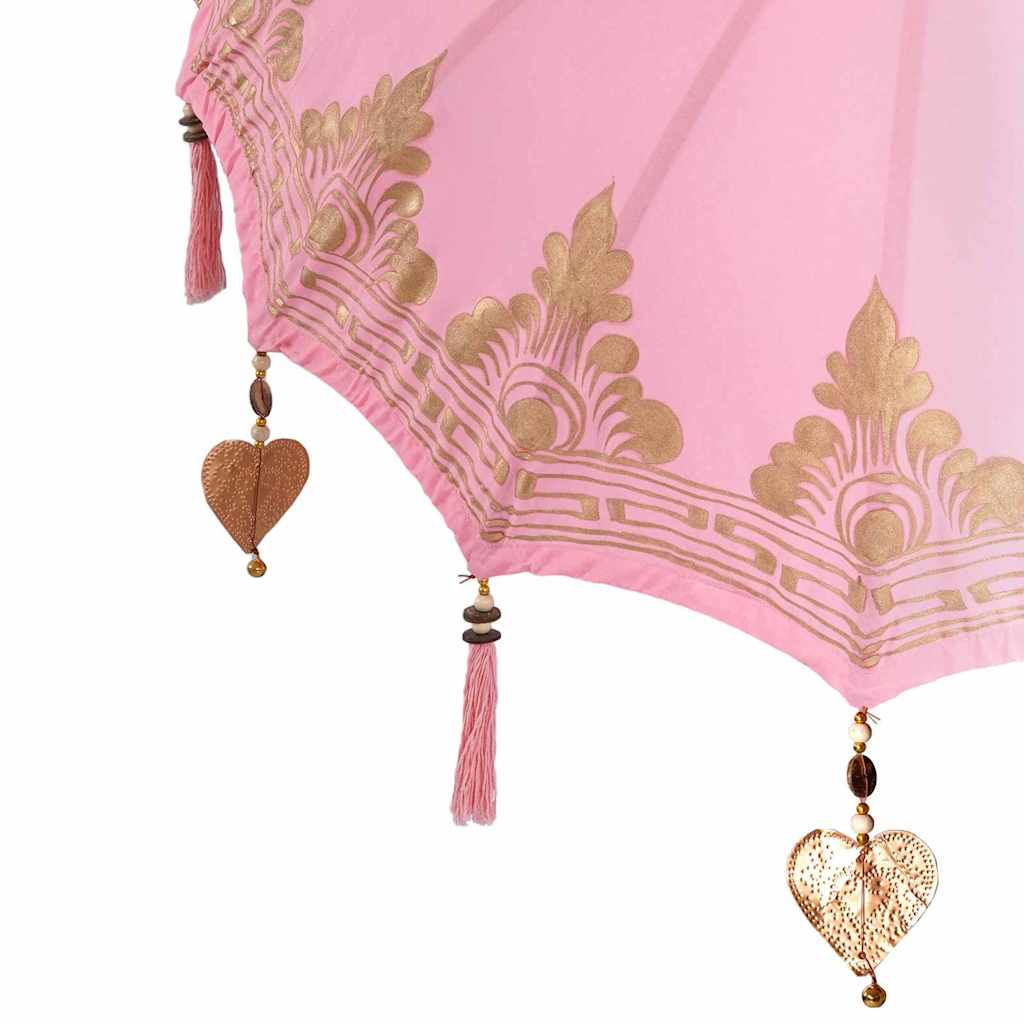vidaXL Baliński Parasol z Bazą Różowy 95 x 95 x 260 cm
