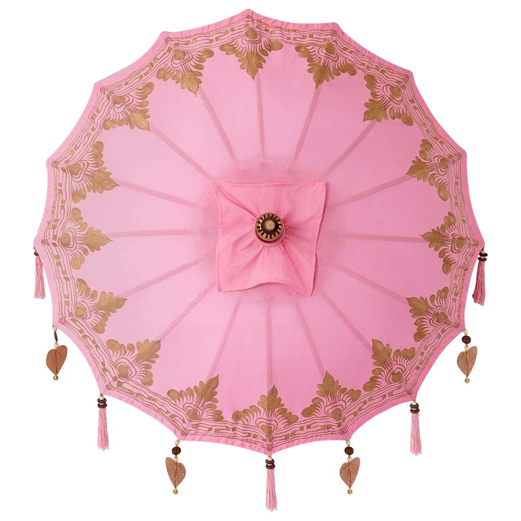 vidaXL Baliński Parasol z Bazą Różowy 95 x 95 x 260 cm
