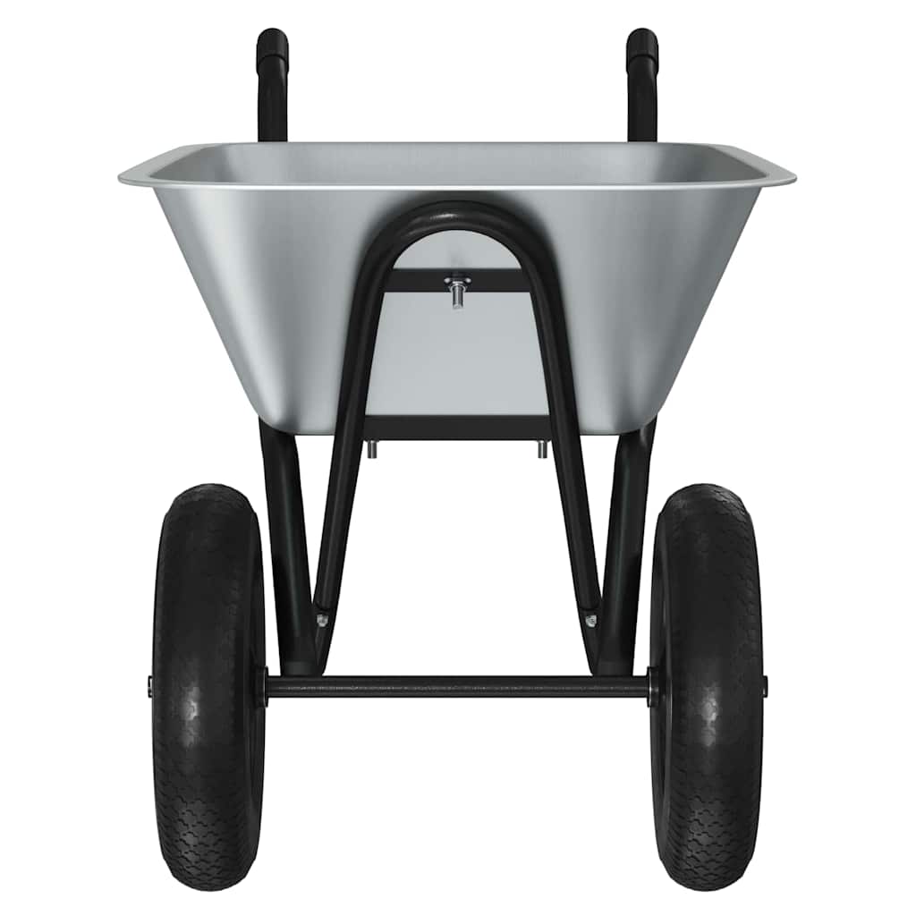 vidaXL Wózek Srebrny i czarny 137 x 60 x 65,5 cm Stal
