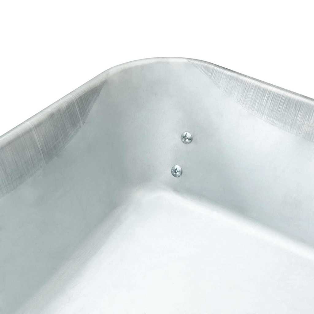 vidaXL Wózek Srebrny i czarny 124 x 73 x 65 cm Stal