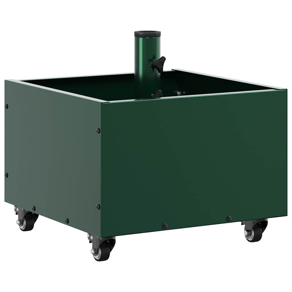 vidaXL Podstawa do parasola Zielony 45 x 45 x 45 cm Stal