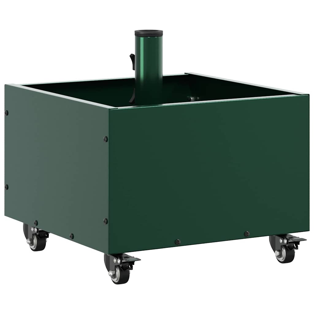 vidaXL Podstawa do parasola Zielony 45 x 45 x 45 cm Stal
