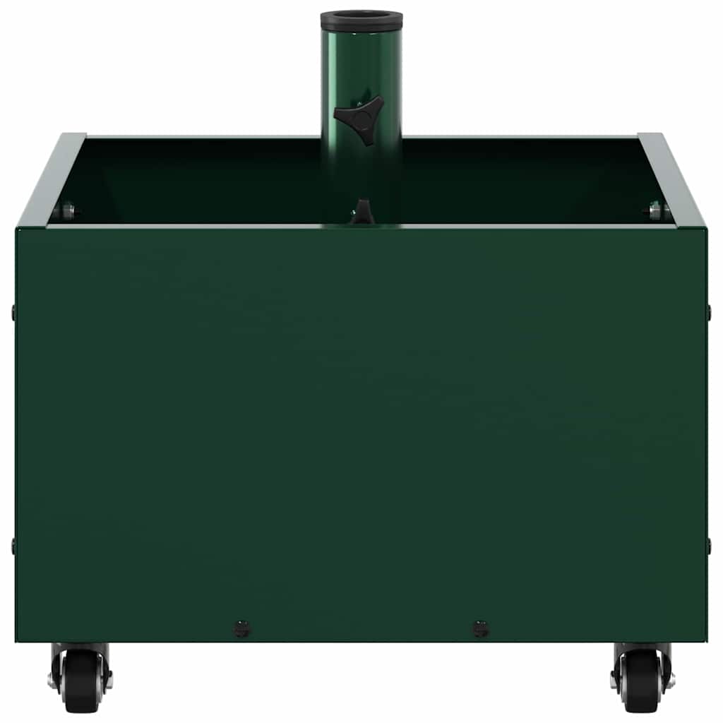 vidaXL Podstawa do parasola Zielony 45 x 45 x 45 cm Stal