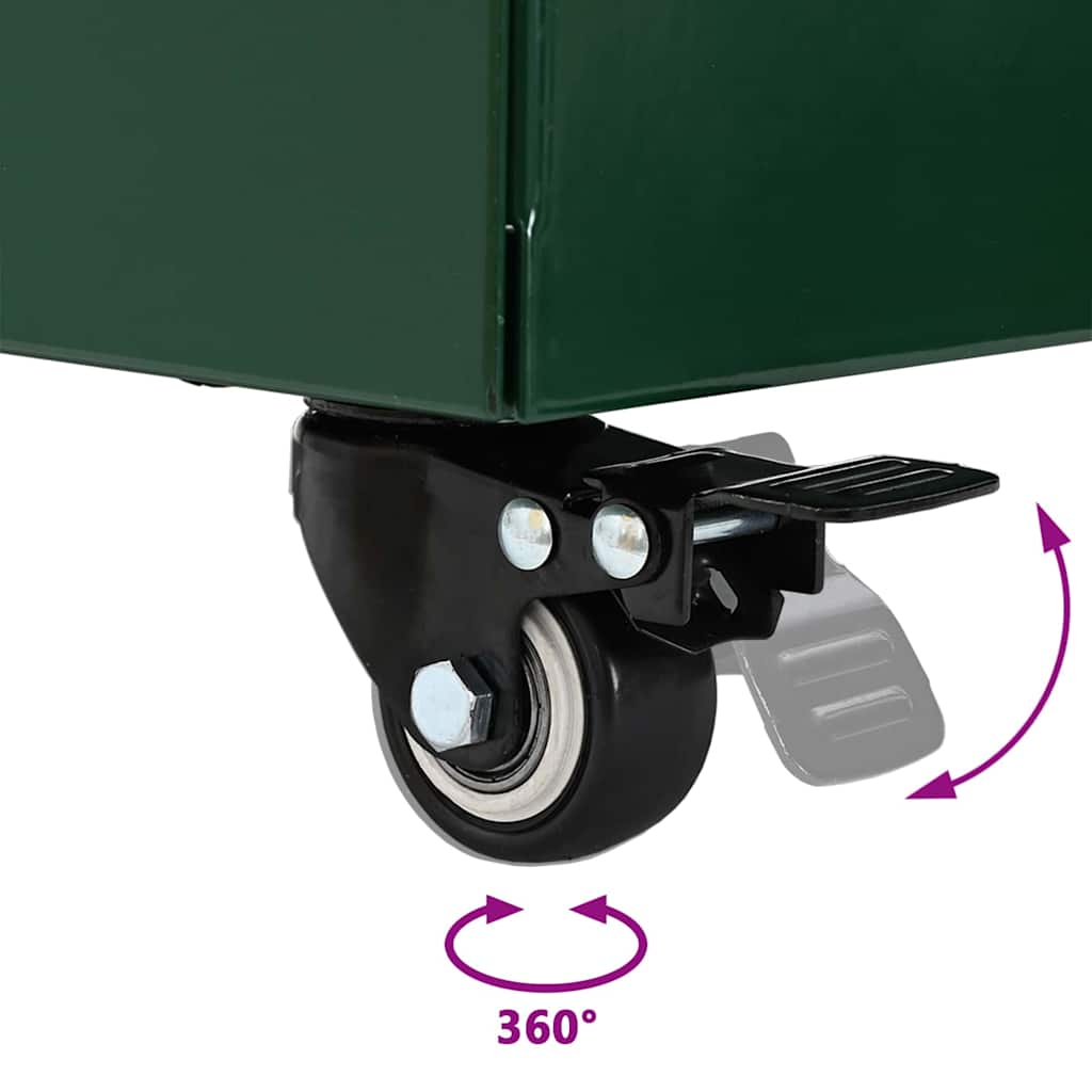 vidaXL Podstawa do parasola Zielony 45 x 45 x 45 cm Stal