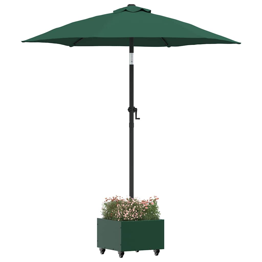 vidaXL Podstawa do parasola Zielony 45 x 45 x 45 cm Stal
