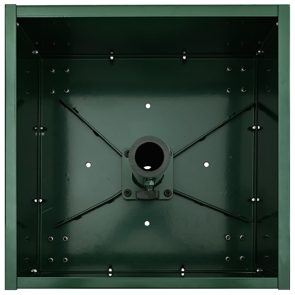 vidaXL Podstawa do parasola Zielony 45 x 45 x 45 cm Stal