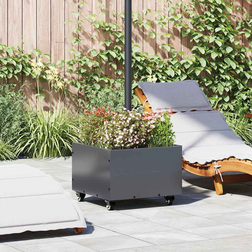 vidaXL Podstawa do parasola Antracyt 45 x 45 x 45 cm Stal