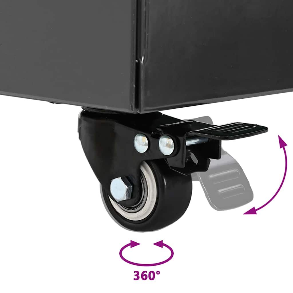 vidaXL Podstawa do parasola Antracyt 45 x 45 x 45 cm Stal