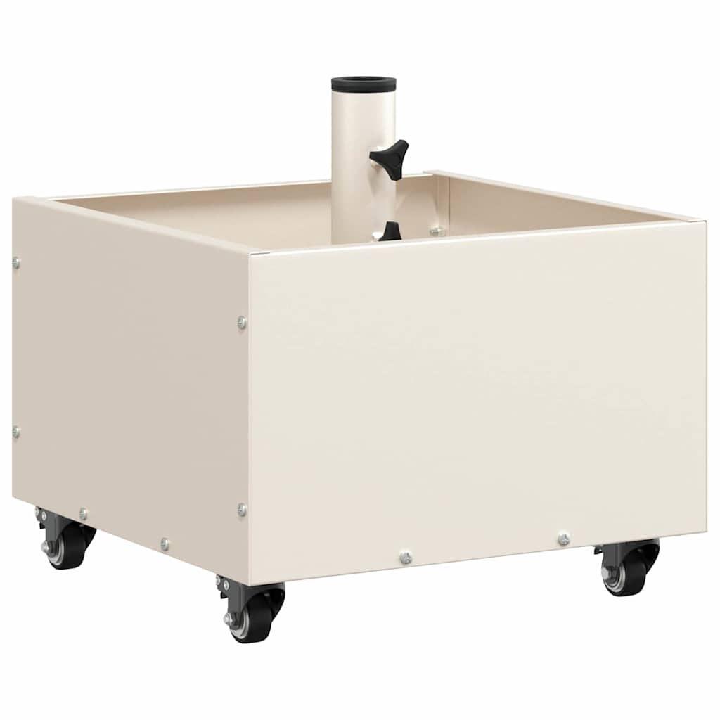 vidaXL Podstawa do parasola Biały 45 x 45 x 45 cm Stal