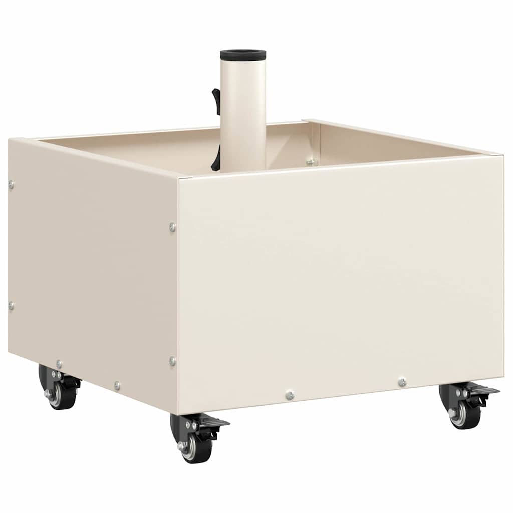 vidaXL Podstawa do parasola Biały 45 x 45 x 45 cm Stal