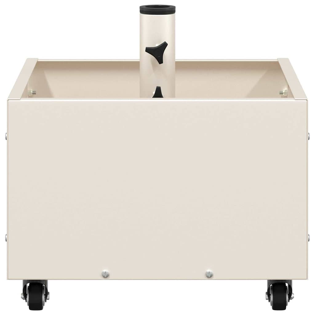 vidaXL Podstawa do parasola Biały 45 x 45 x 45 cm Stal
