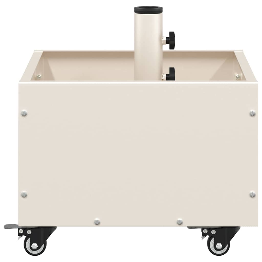 vidaXL Podstawa do parasola Biały 45 x 45 x 45 cm Stal