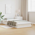 vidaXL Stelaż łóżkowy Biały 80 x 210 cm Lite drewno sosnowe