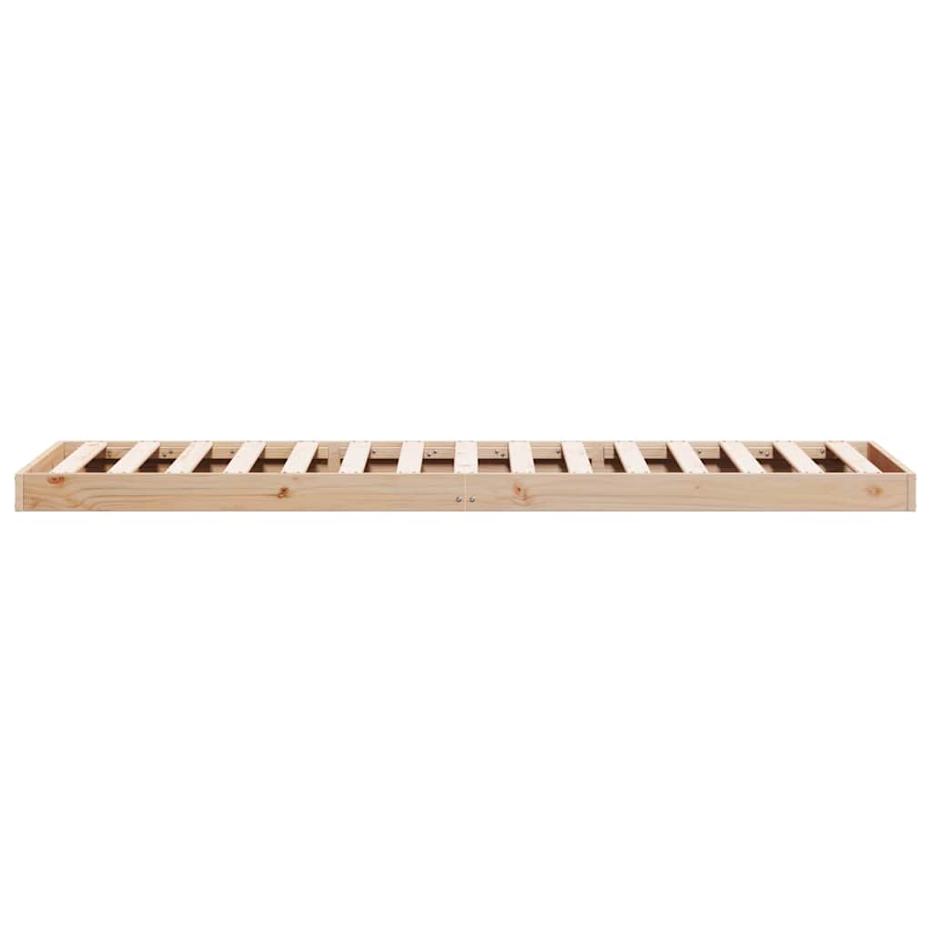 vidaXL Stelaż łóżkowy Naturalny 213,5 x 104 x 9 cm Lite drewno sosnowe
