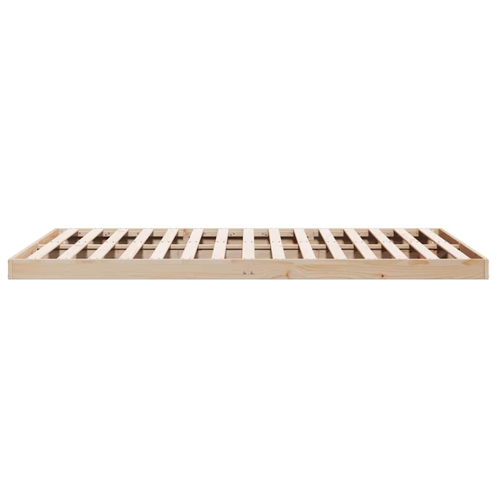 vidaXL Stelaż łóżkowy Naturalny 213,5 x 204 x 9 cm Lite drewno sosnowe