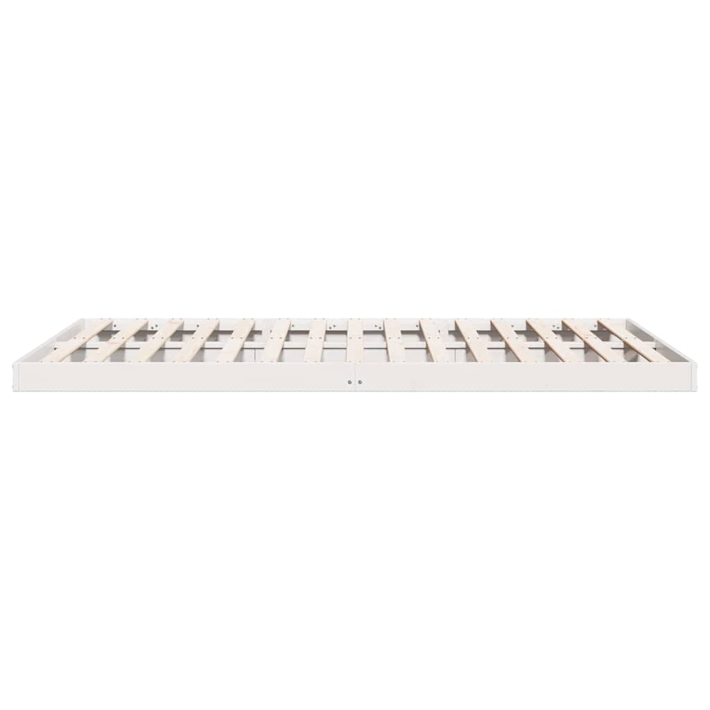 vidaXL Stelaż łóżkowy Biały 213,5 x 204 x 9 cm Lite drewno sosnowe